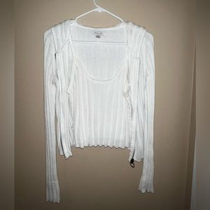 American Eagle Sweater Tank Top with Sweater Zip Up - Size Small